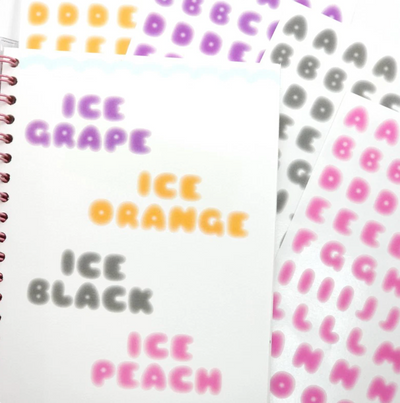[PT04] NEW Polticker 'Ice Fruits ver.2' Alphabet Sticker Sheets (options)