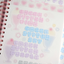 [PT06] NEW Polticker 'Pastel Plaid Stitch Alphabet Sticker Sheets (options)