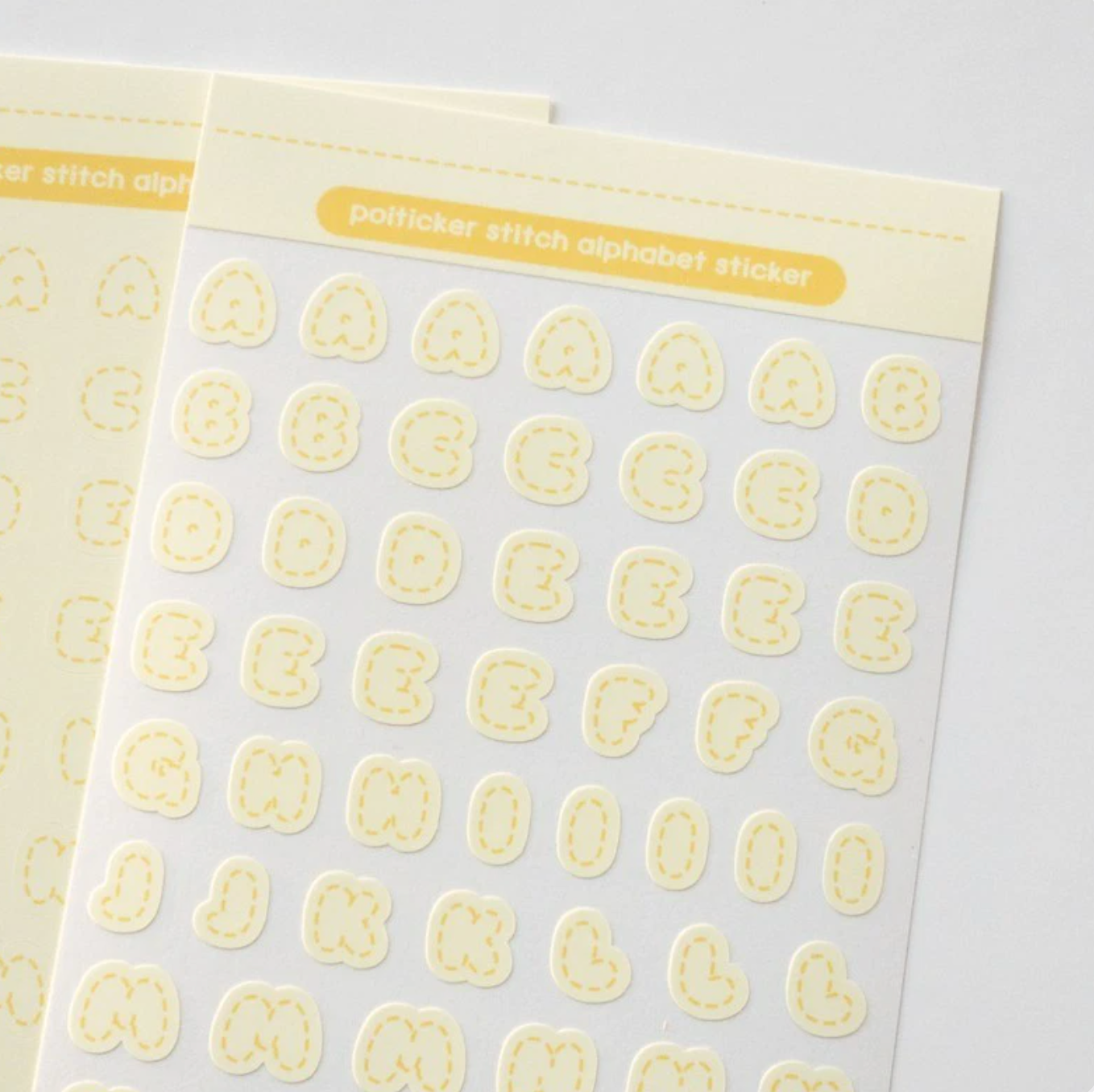 [PT07] NEW Polticker 'Pastel Stitch' Alphabet Sticker Sheets (options)
