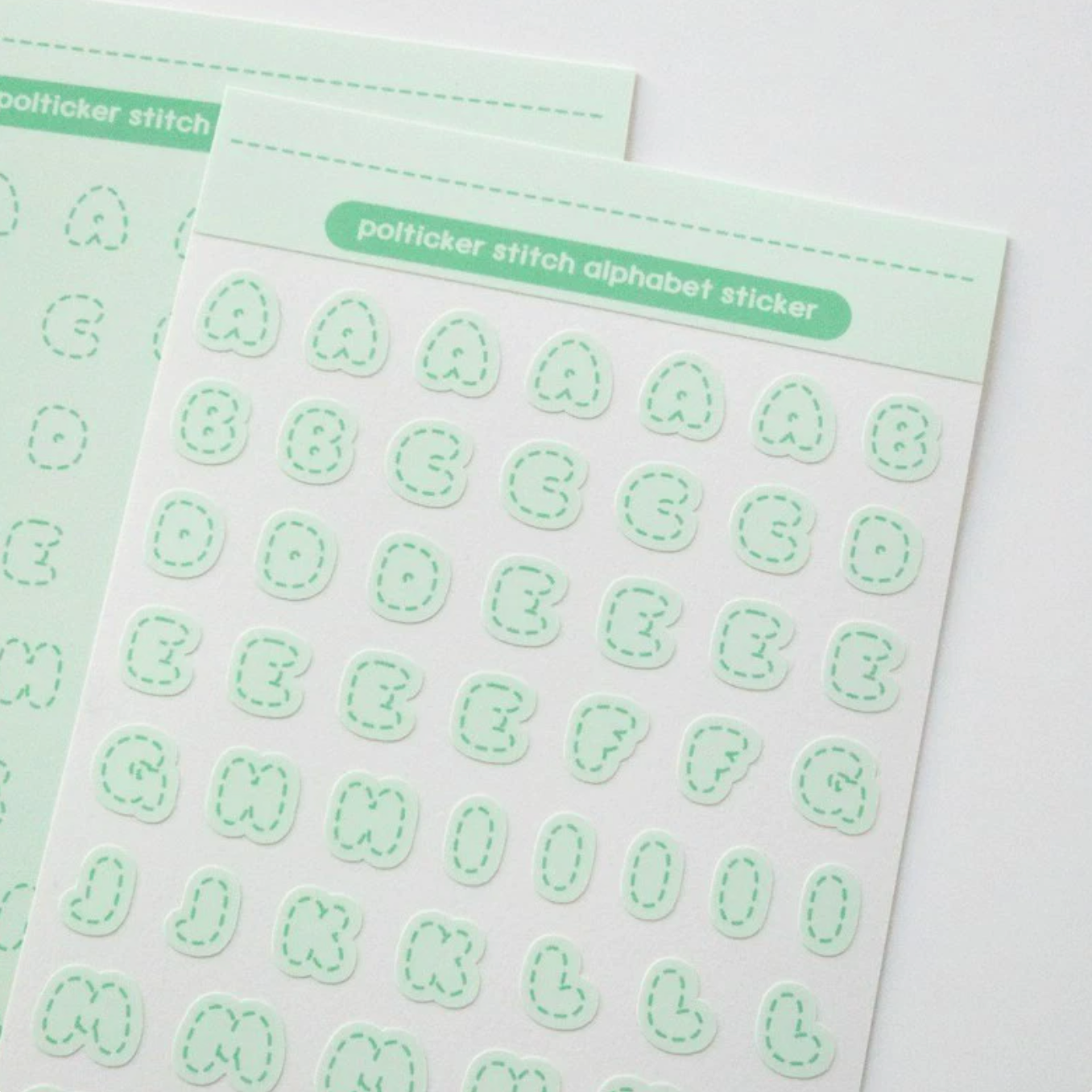 [PT07] NEW Polticker 'Pastel Stitch' Alphabet Sticker Sheets (options)