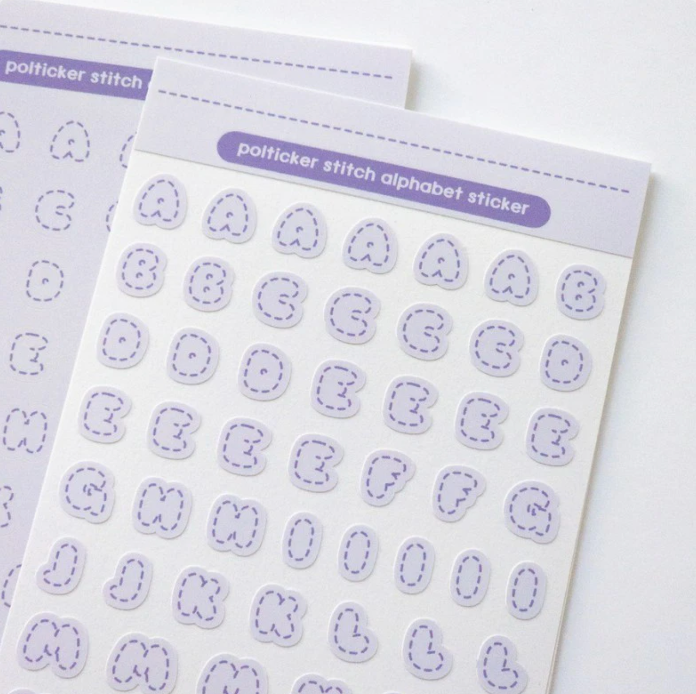 [PT07] NEW Polticker 'Pastel Stitch' Alphabet Sticker Sheets (options)