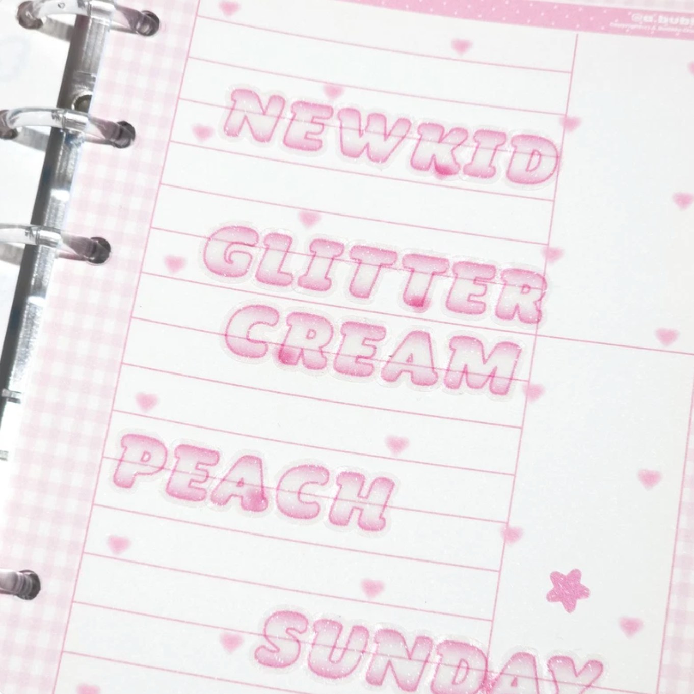 [PT09] NEW Polticker 'New Kid Cream Alphabet' Sugar Glitter Kisscut Masking Tape (options)