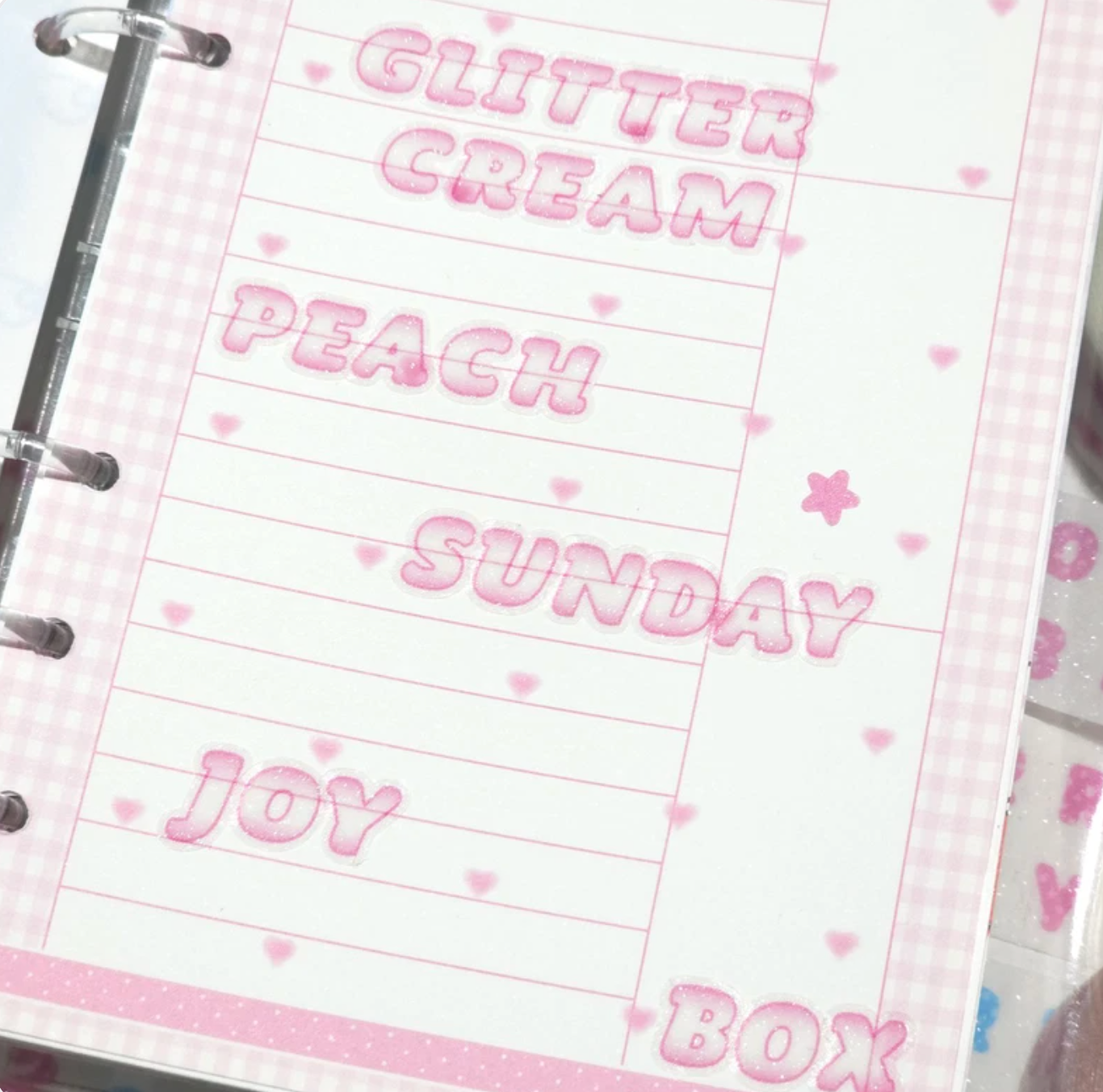 [PT09] NEW Polticker 'New Kid Cream Alphabet' Sugar Glitter Kisscut Masking Tape (options)
