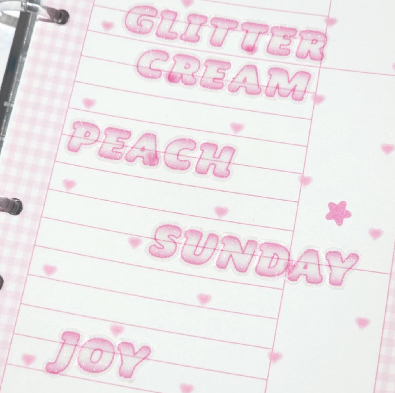 [PT09] NEW Polticker 'New Kid Cream Alphabet' Sugar Glitter Kisscut Masking Tape (options)