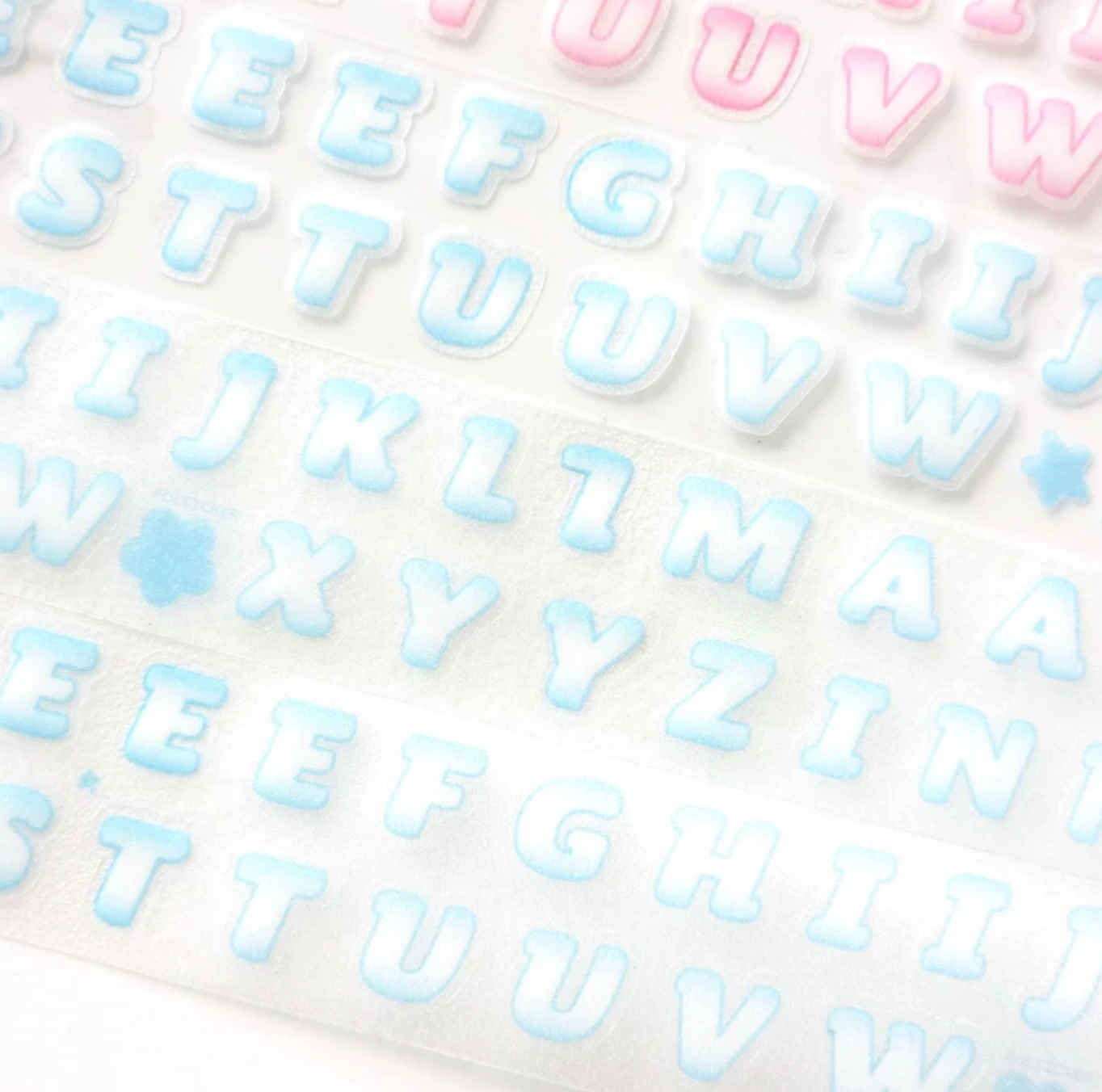 [PT09] NEW Polticker 'New Kid Cream Alphabet' Sugar Glitter Kisscut Masking Tape (options)