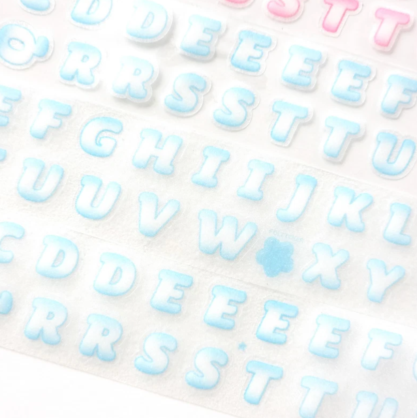 [PT09] NEW Polticker 'New Kid Cream Alphabet' Sugar Glitter Kisscut Masking Tape (options)
