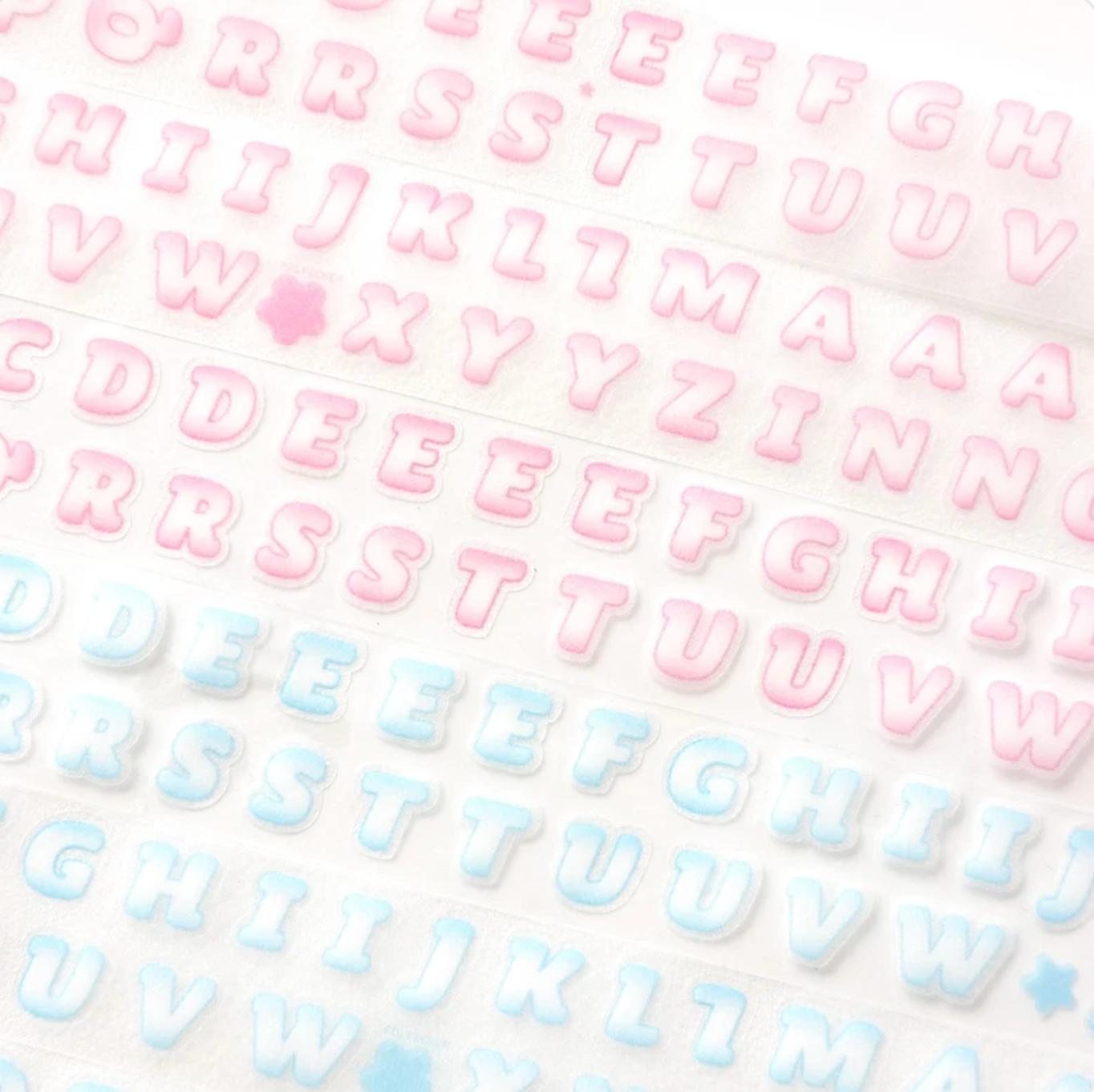 [PT09] NEW Polticker 'New Kid Cream Alphabet' Sugar Glitter Kisscut Masking Tape (options)