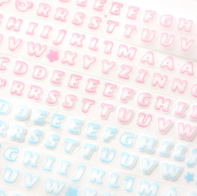 [PT09] NEW Polticker 'New Kid Cream Alphabet' Sugar Glitter Kisscut Masking Tape (options)