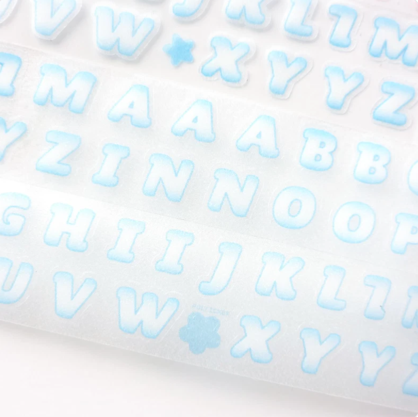 [PT09] NEW Polticker 'New Kid Cream Alphabet' Sugar Glitter Kisscut Masking Tape (options)
