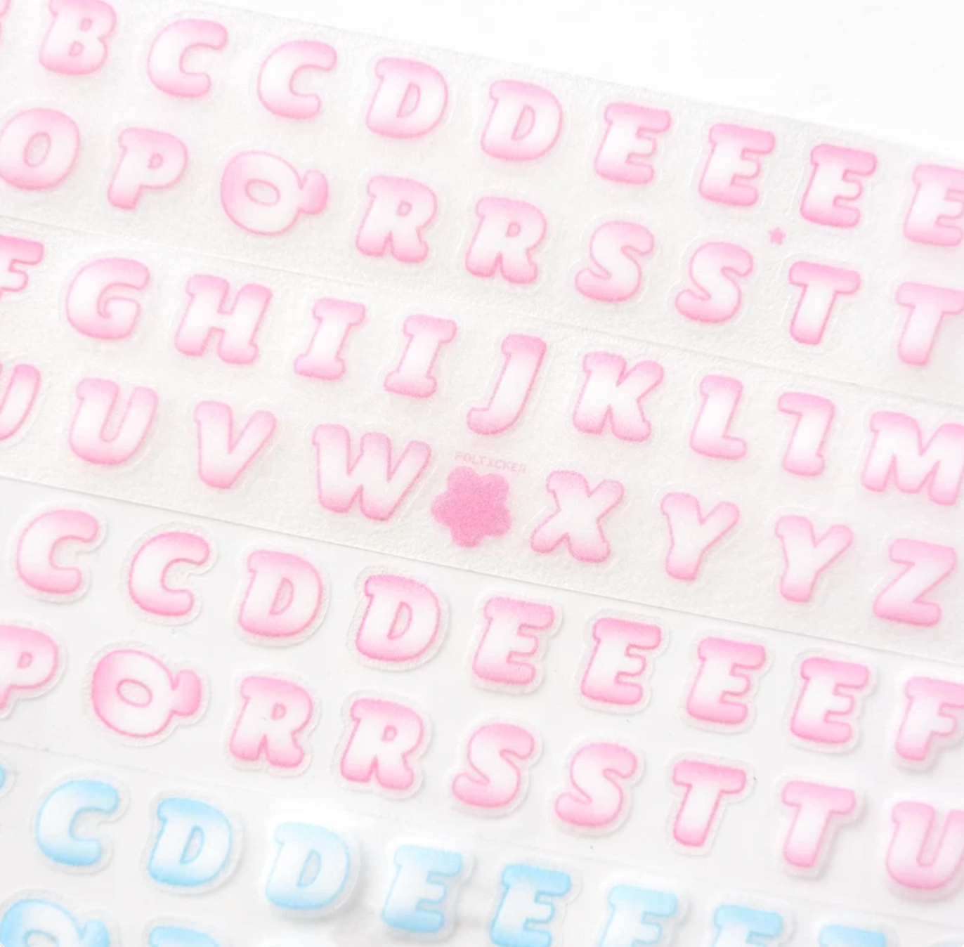 [PT09] NEW Polticker 'New Kid Cream Alphabet' Sugar Glitter Kisscut Masking Tape (options)