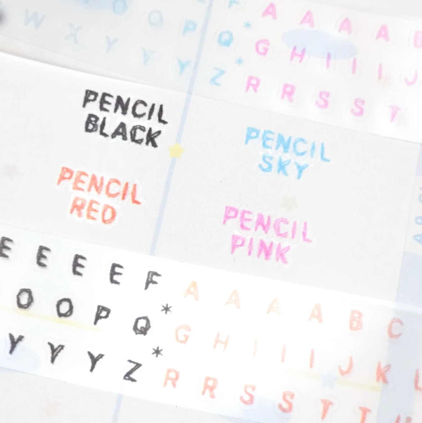 [PT10] NEW Polticker 'Handwritten Alphabet' Kisscut Masking Tape (options)