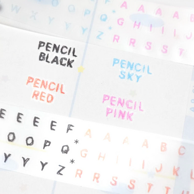 [PT10] NEW Polticker 'Handwritten Alphabet' Kisscut Masking Tape (options)