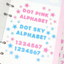 [PT16] NEW Polticker 'Dotted Glitter Alphabet' Sugar Glitter Kisscut Masking Tape (options)