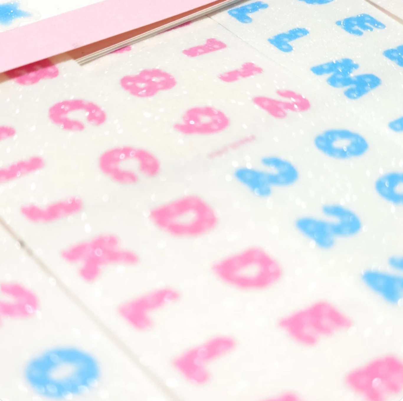 [PT16] NEW Polticker 'Dotted Glitter Alphabet' Sugar Glitter Kisscut Masking Tape (options)