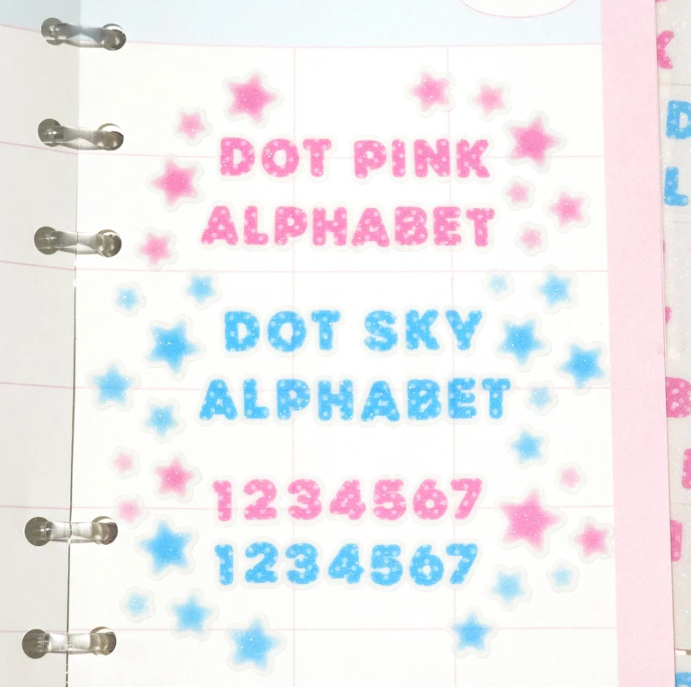 [PT16] NEW Polticker 'Dotted Glitter Alphabet' Sugar Glitter Kisscut Masking Tape (options)