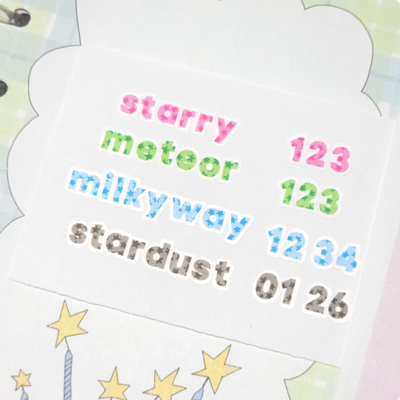 [PT18] NEW Polticker 'Embedded Stars Alphabet' Kisscut Masking Tape (options)