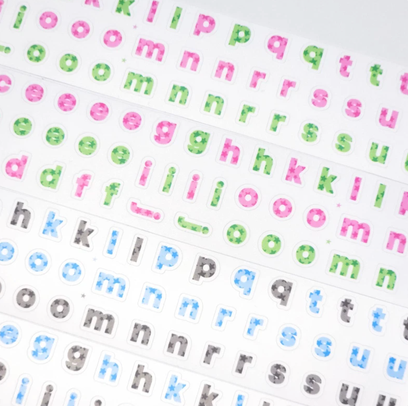 [PT18] NEW Polticker 'Embedded Stars Alphabet' Kisscut Masking Tape (options)