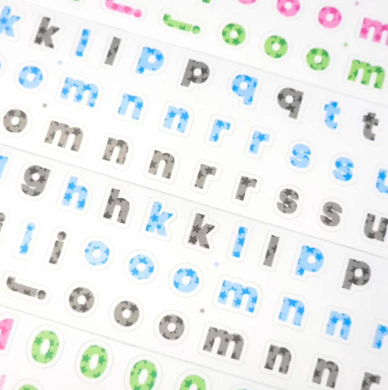 [PT18] NEW Polticker 'Embedded Stars Alphabet' Kisscut Masking Tape (options)