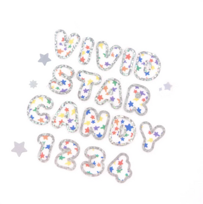 [PT19] NEW Polticker 'Star Candy Big Hologram Foil Alphabet' Kisscut Masking Tape (options)