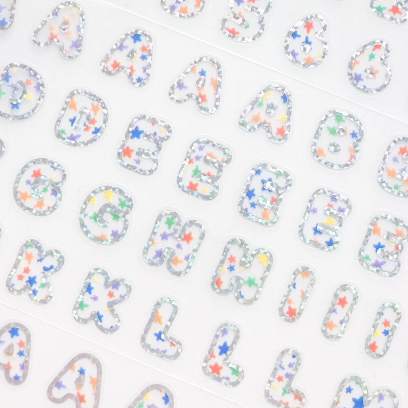 [PT19] NEW Polticker 'Star Candy Big Hologram Foil Alphabet' Kisscut Masking Tape (options)