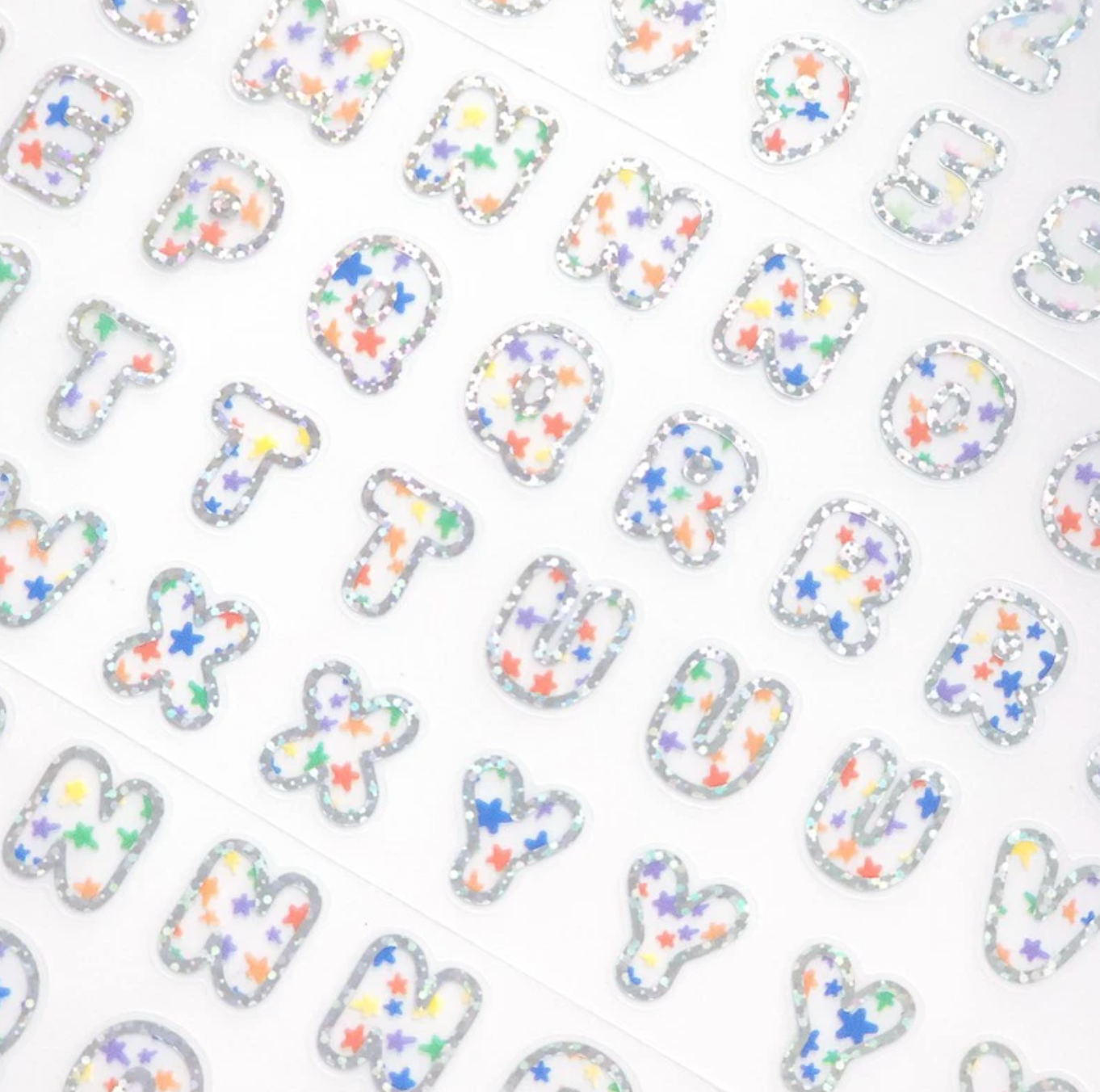 [PT19] NEW Polticker 'Star Candy Big Hologram Foil Alphabet' Kisscut Masking Tape (options)