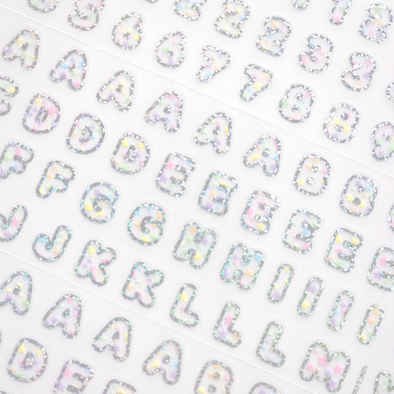 [PT19] NEW Polticker 'Star Candy Big Hologram Foil Alphabet' Kisscut Masking Tape (options)