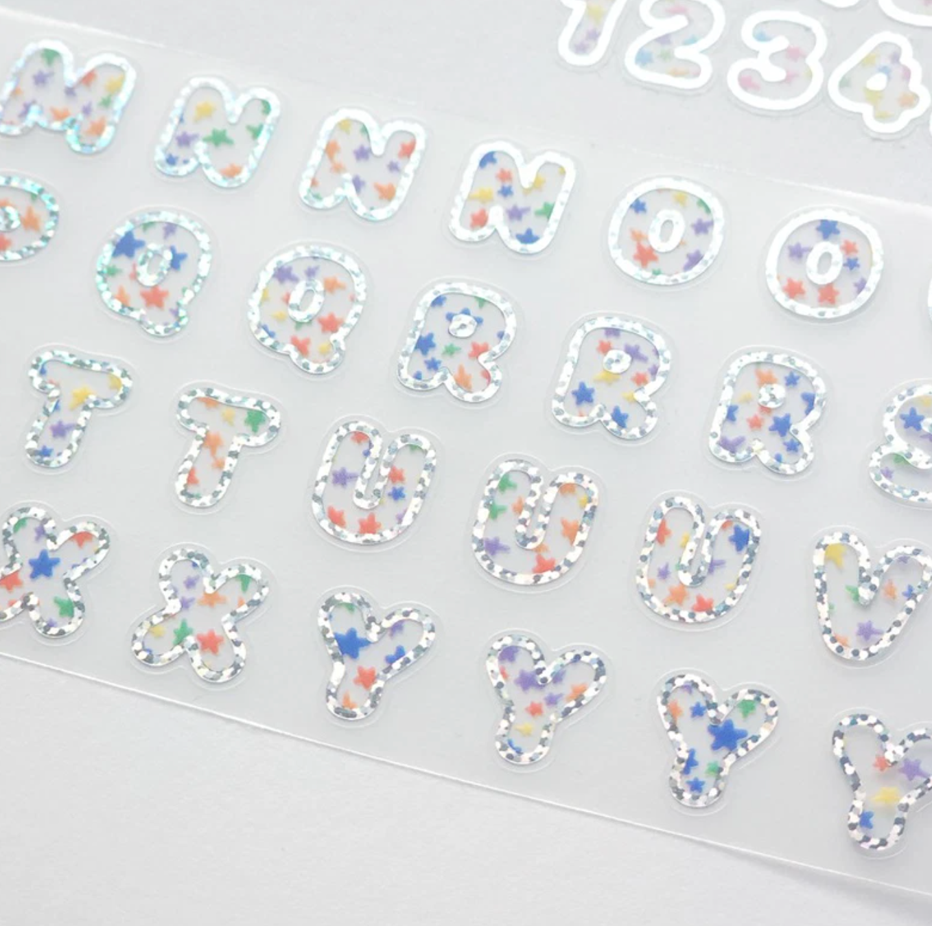 [PT19] NEW Polticker 'Star Candy Big Hologram Foil Alphabet' Kisscut Masking Tape (options)
