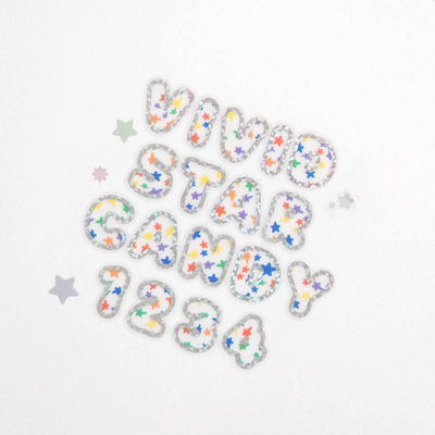 [PT19] NEW Polticker 'Star Candy Big Hologram Foil Alphabet' Kisscut Masking Tape (options)