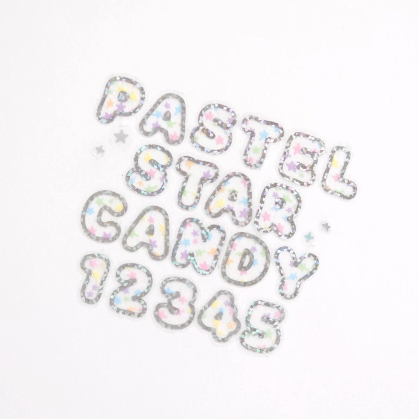 [PT19] NEW Polticker 'Star Candy Big Hologram Foil Alphabet' Kisscut Masking Tape (options)