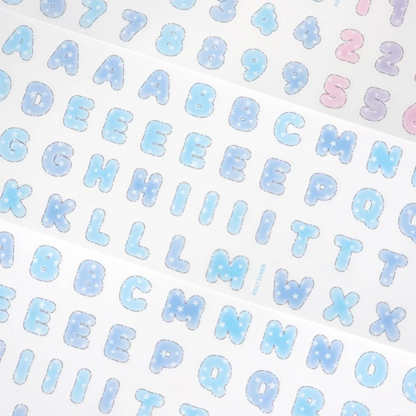 [PT20] NEW Polticker 'Star-filled Big Alphabet' Kisscut Masking Tape (options)