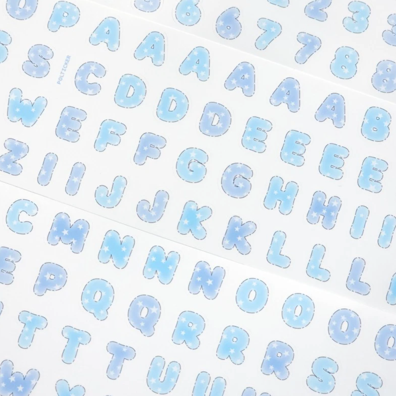 [PT20] NEW Polticker 'Star-filled Big Alphabet' Kisscut Masking Tape (options)