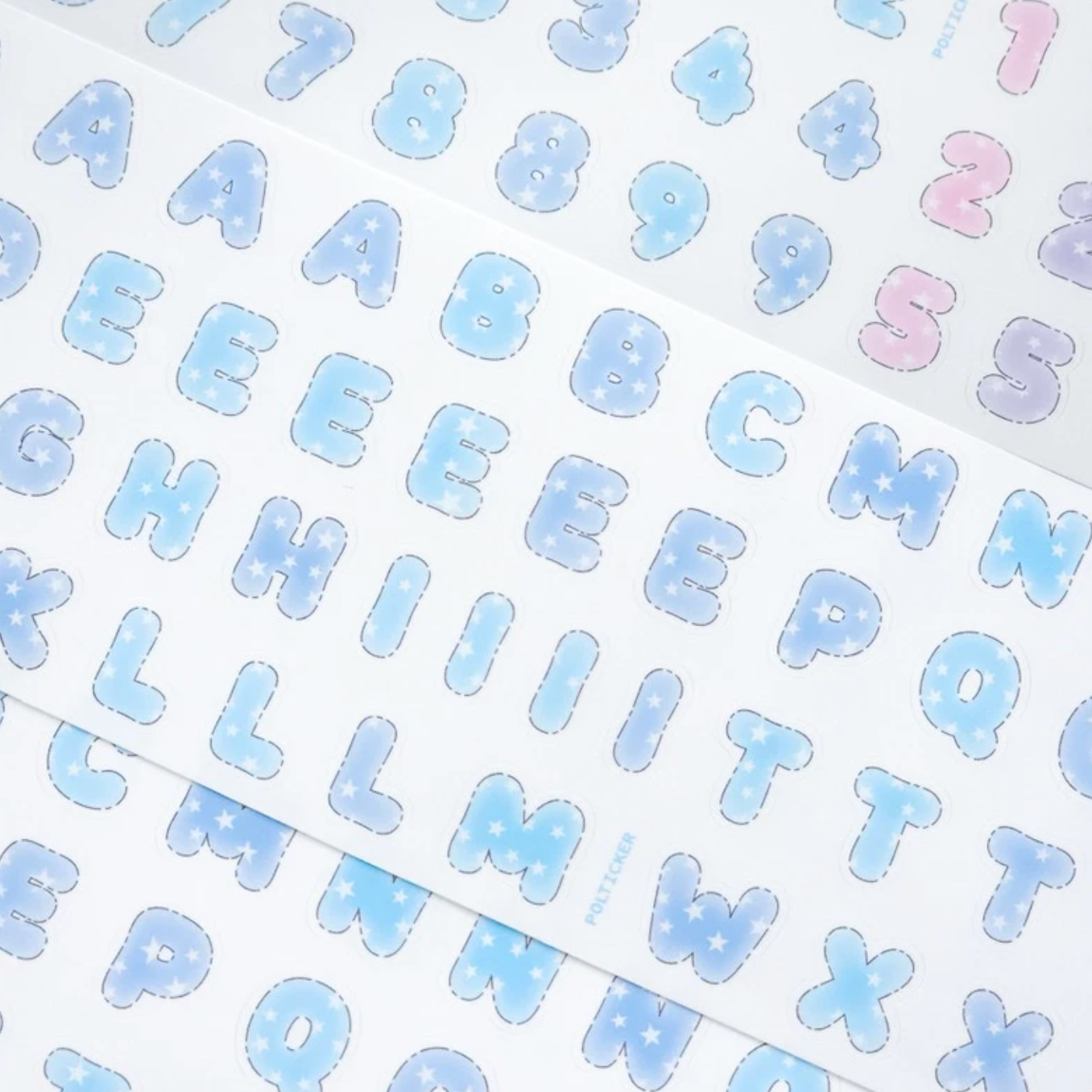 [PT20] NEW Polticker 'Star-filled Big Alphabet' Kisscut Masking Tape (options)
