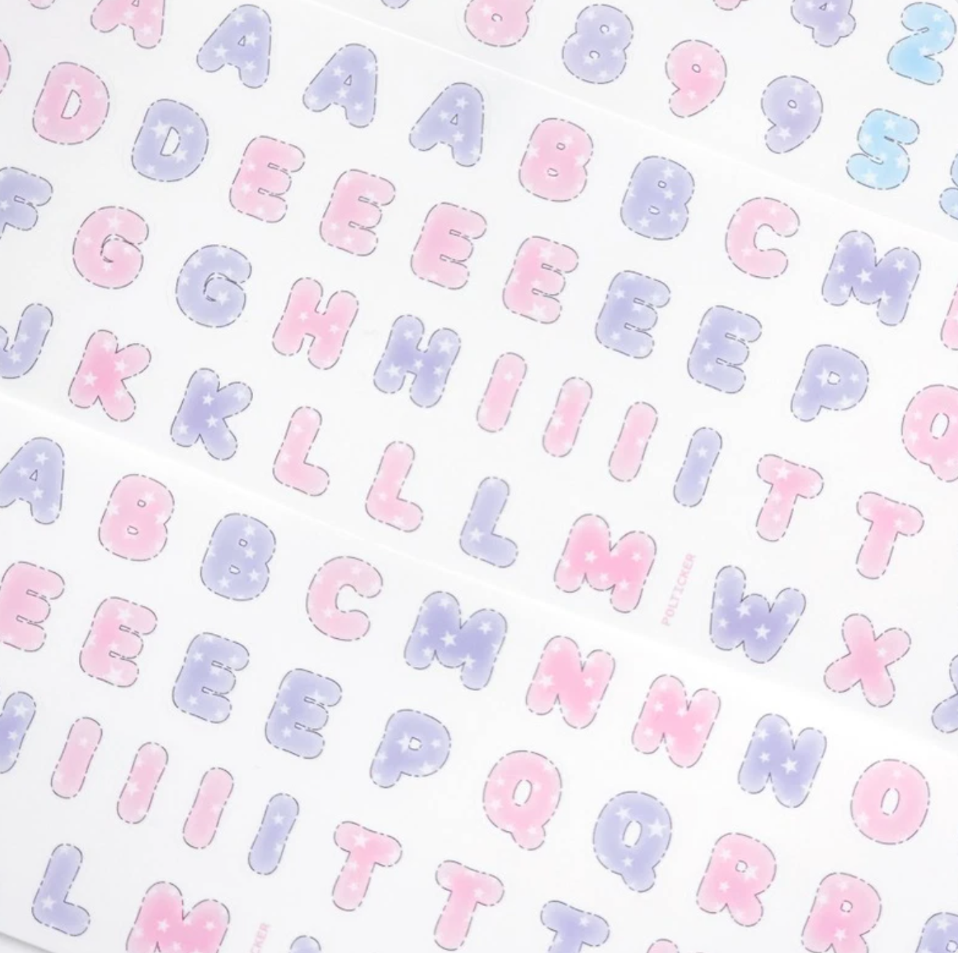 [PT20] NEW Polticker 'Star-filled Big Alphabet' Kisscut Masking Tape (options)