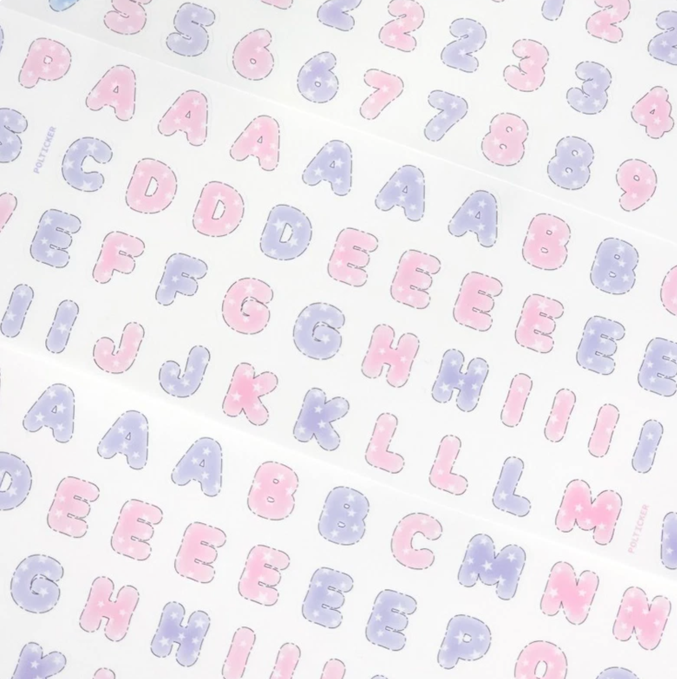 [PT20] NEW Polticker 'Star-filled Big Alphabet' Kisscut Masking Tape (options)