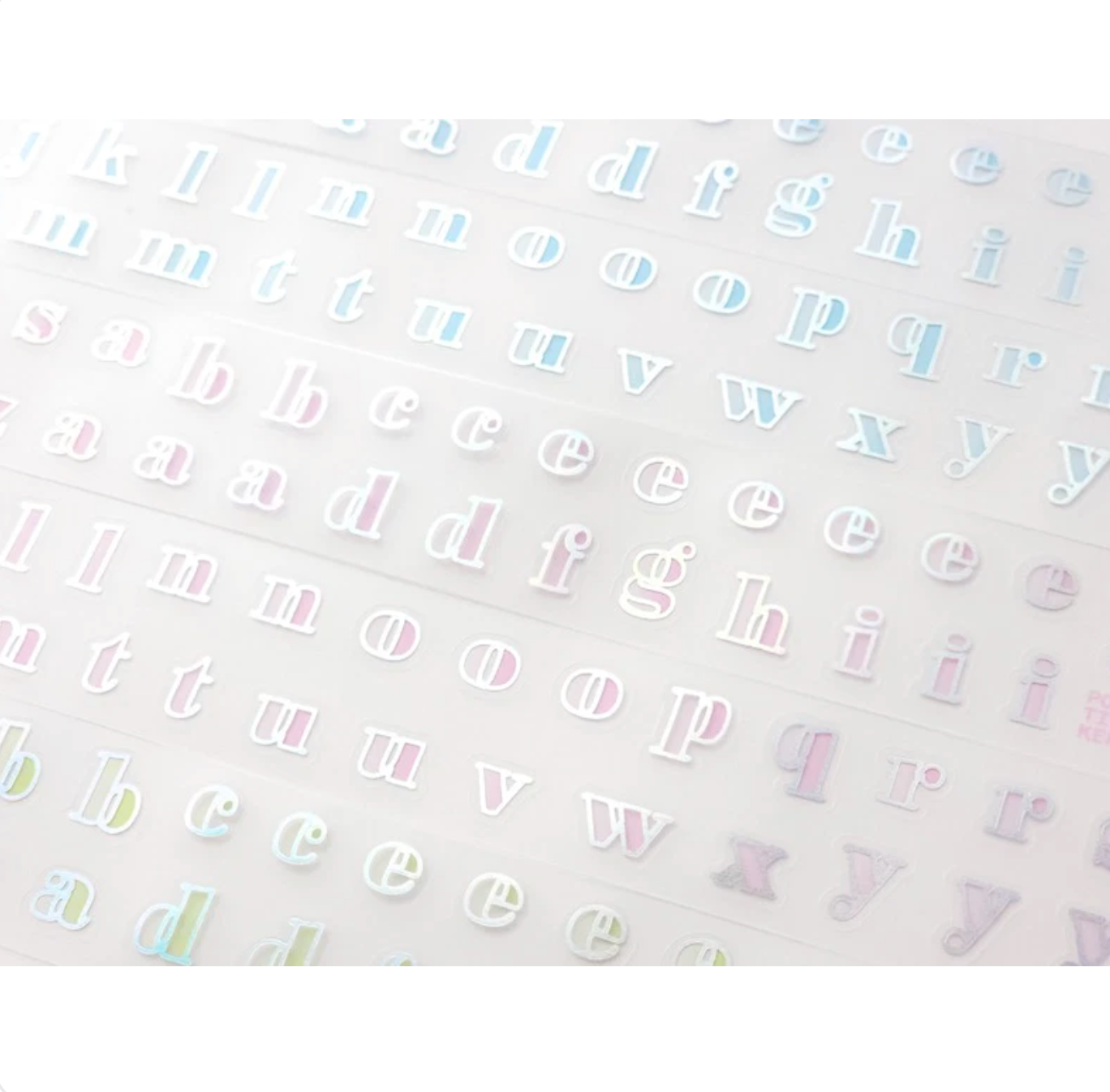 [PT22] NEW Polticker 'Outline Alphabet' Hologram Kisscut Masking Tape (options)