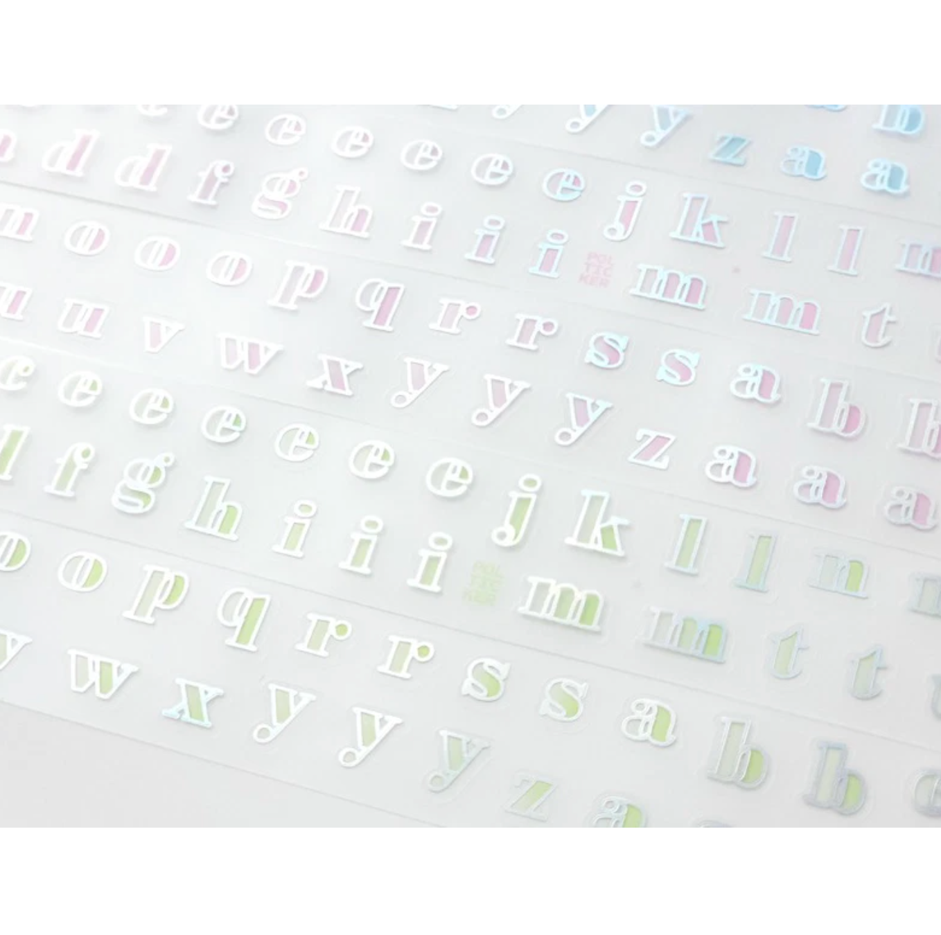 [PT22] NEW Polticker 'Outline Alphabet' Hologram Kisscut Masking Tape (options)