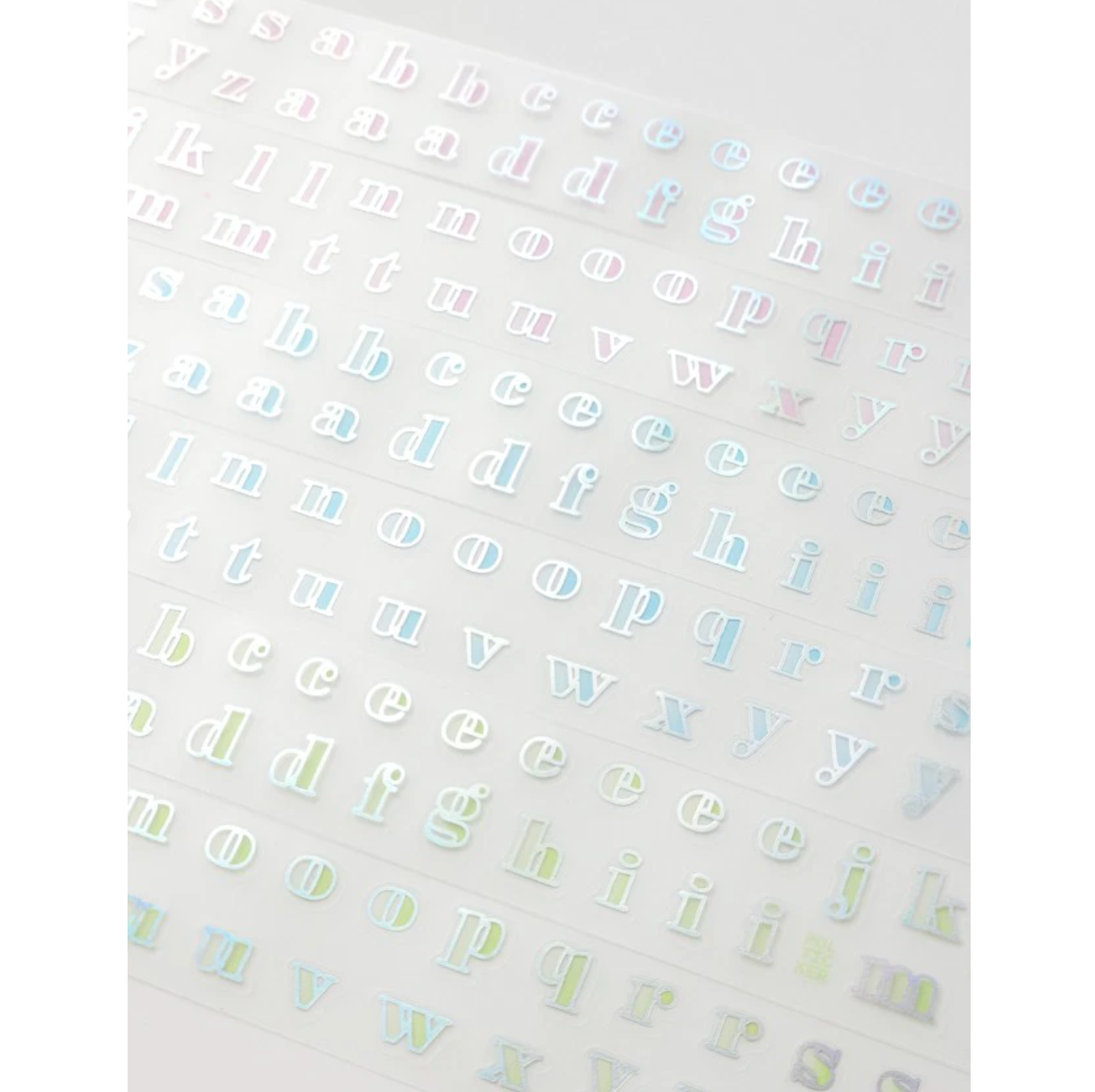 [PT22] NEW Polticker 'Outline Alphabet' Hologram Kisscut Masking Tape (options)