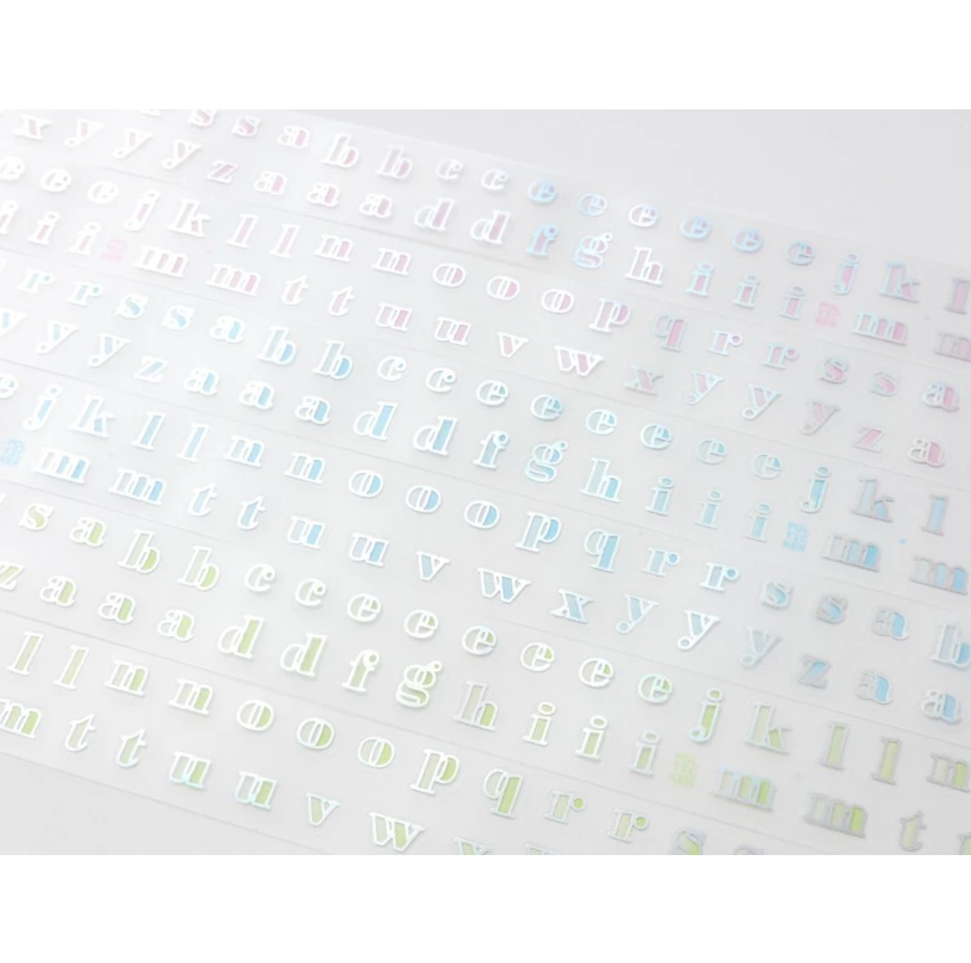 [PT22] NEW Polticker 'Outline Alphabet' Hologram Kisscut Masking Tape (options)