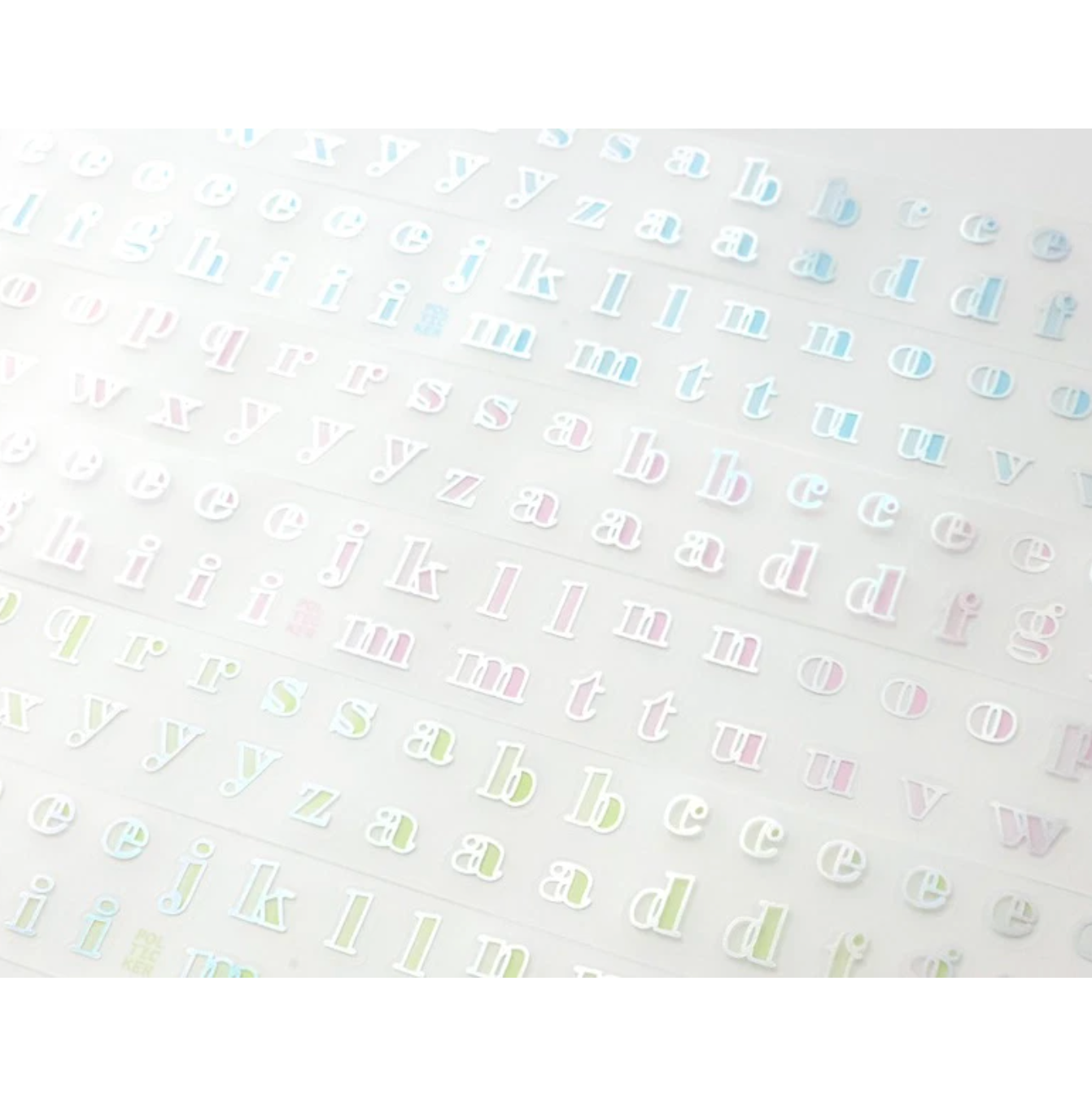[PT22] NEW Polticker 'Outline Alphabet' Hologram Kisscut Masking Tape (options)