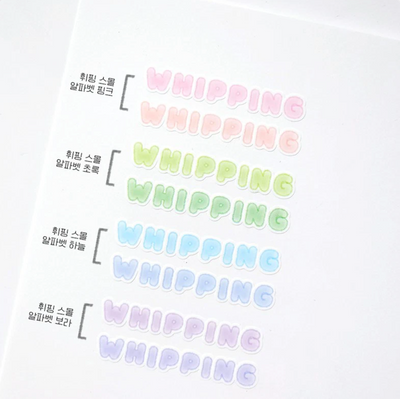 [PT23] NEW Polticker 'Whipping Small Alphabet' Kisscut Masking Tape (options)