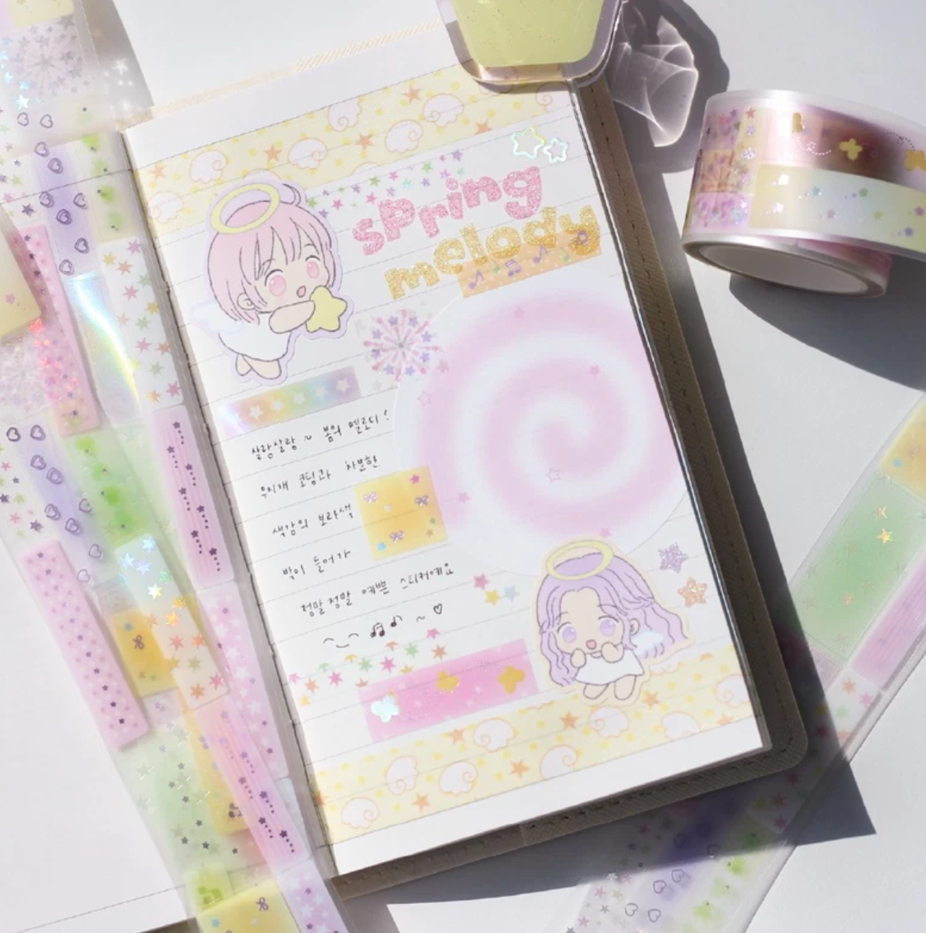 [PT32] NEW Polticker 'Happiness Post Office Collaboration' Spring's Melody Kisscut Masking Tape