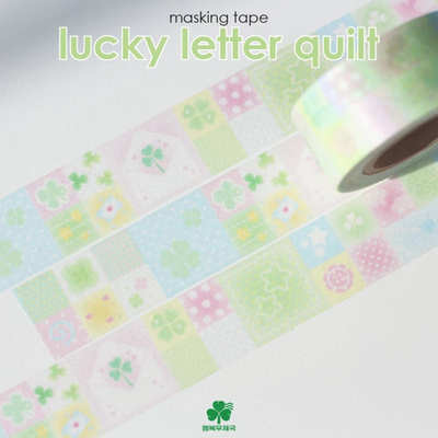 [PT34] NEW Polticker 'Happiness Post Office Collaboration' Lucky Letter Quilt Masking Tape