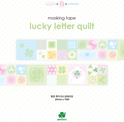 [PT34] NEW Polticker 'Happiness Post Office Collaboration' Lucky Letter Quilt Masking Tape