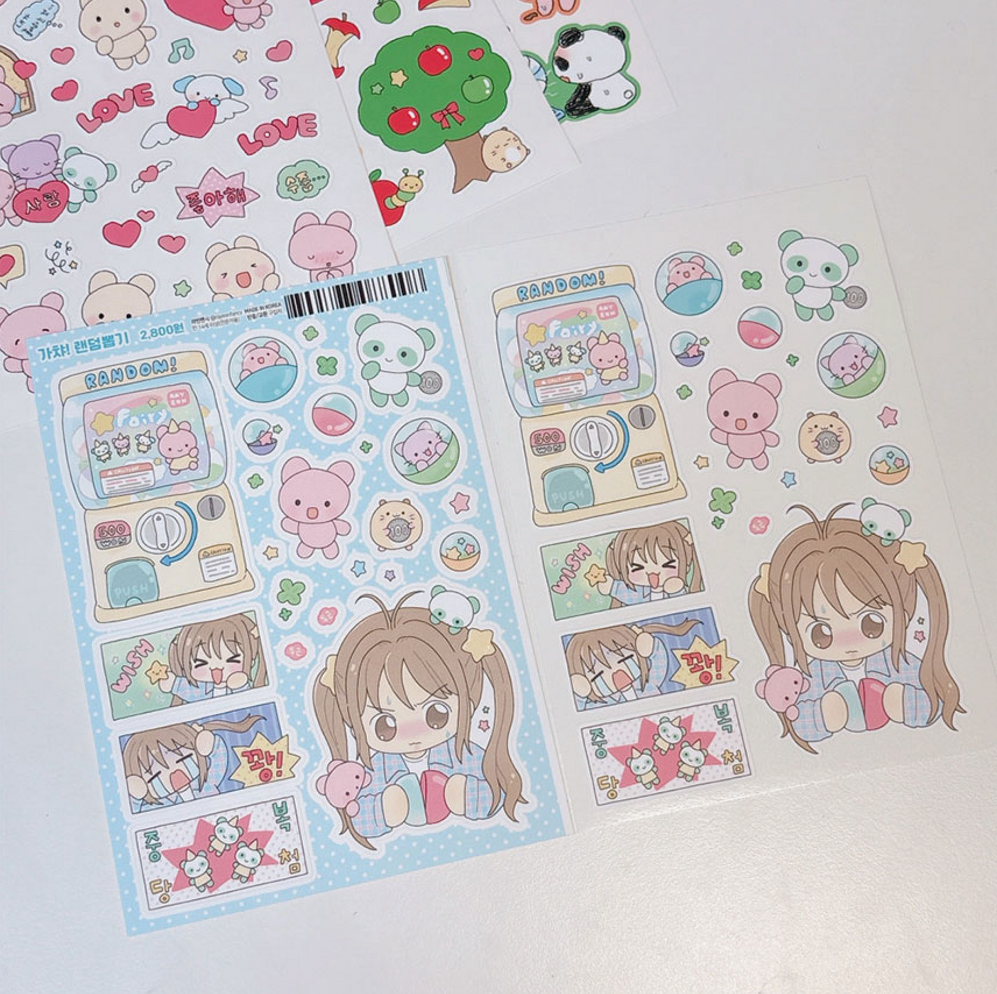 [RY01] NEW Rayeon Fancy 'Gasha! Random Gashapon!' Matte Sticker Sheet