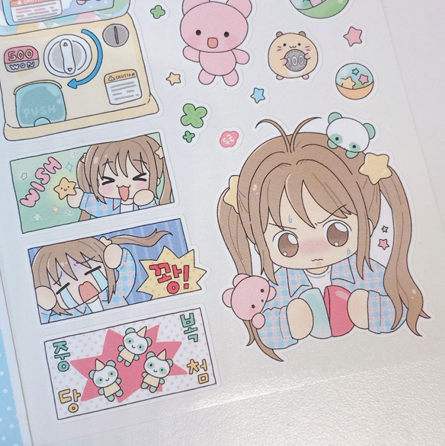 [RY01] NEW Rayeon Fancy 'Gasha! Random Gashapon!' Matte Sticker Sheet