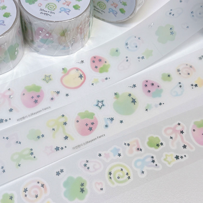 [RY31] NEW Rayeon Fancy 'Soft Deco Clear 3D Foil' Kisscut Masking Tape