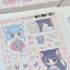 [RY20] NEW Rayeon Fancy 'Mouse and Cat' Sand Glitter Clear Sticker Sheet