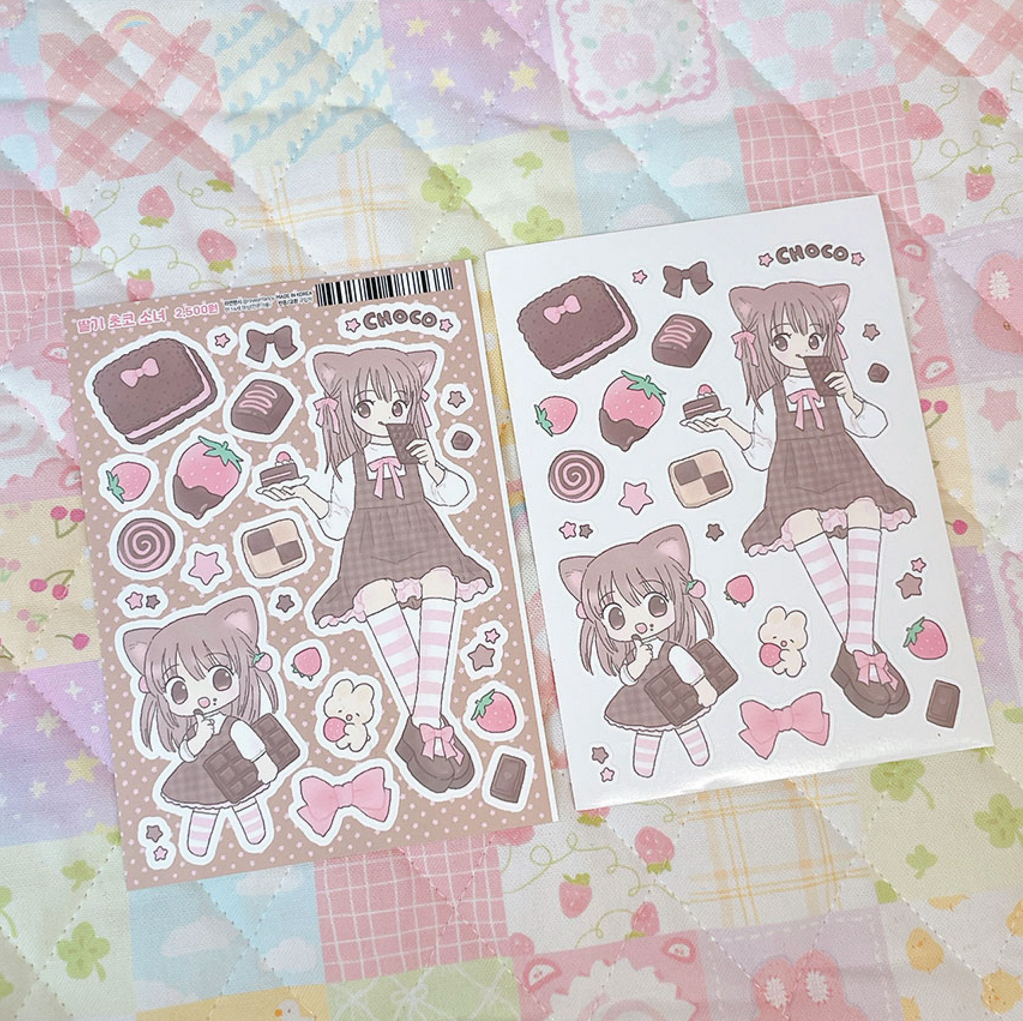 [RY12] NEW Rayeon Fancy 'Strawberry Chocolate' Sticker Sheet Pack (Pack/Singles)