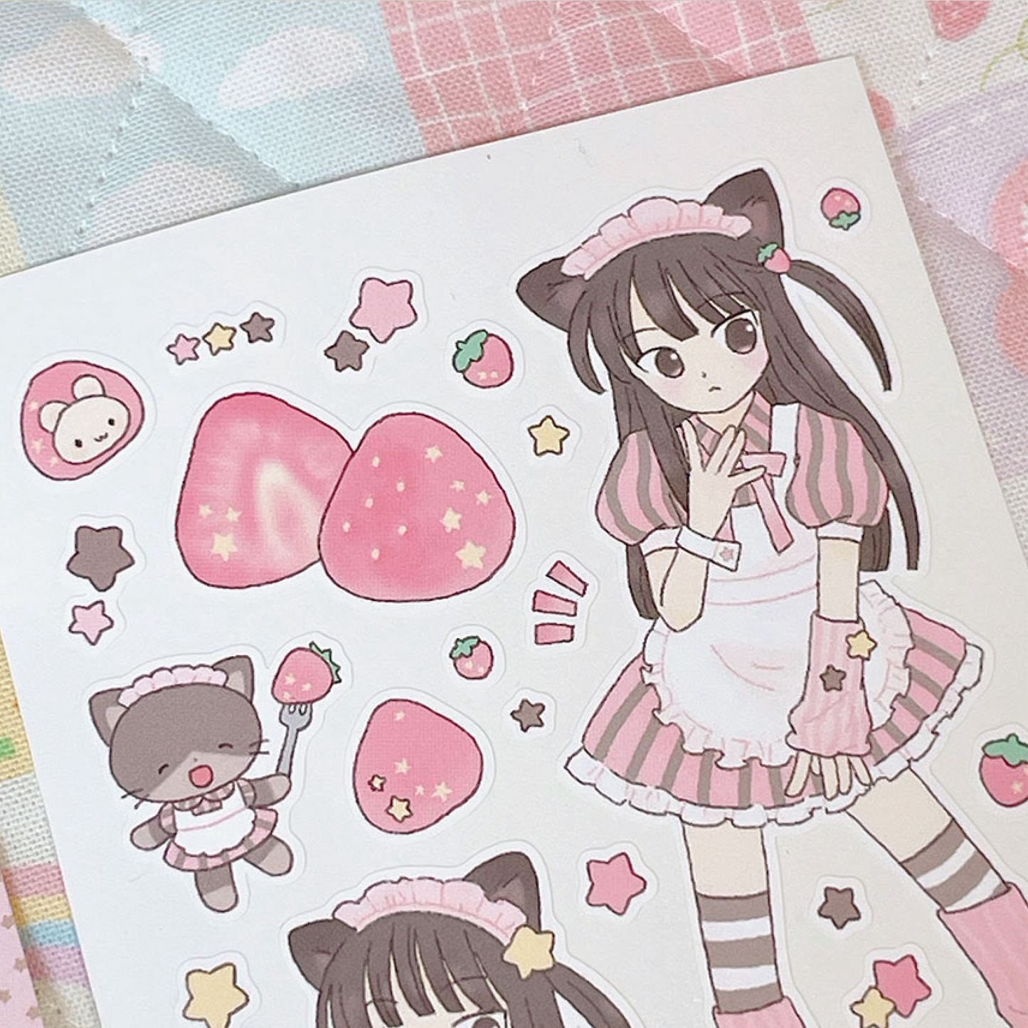 [RY12] NEW Rayeon Fancy 'Strawberry Chocolate' Sticker Sheet Pack (Pack/Singles)