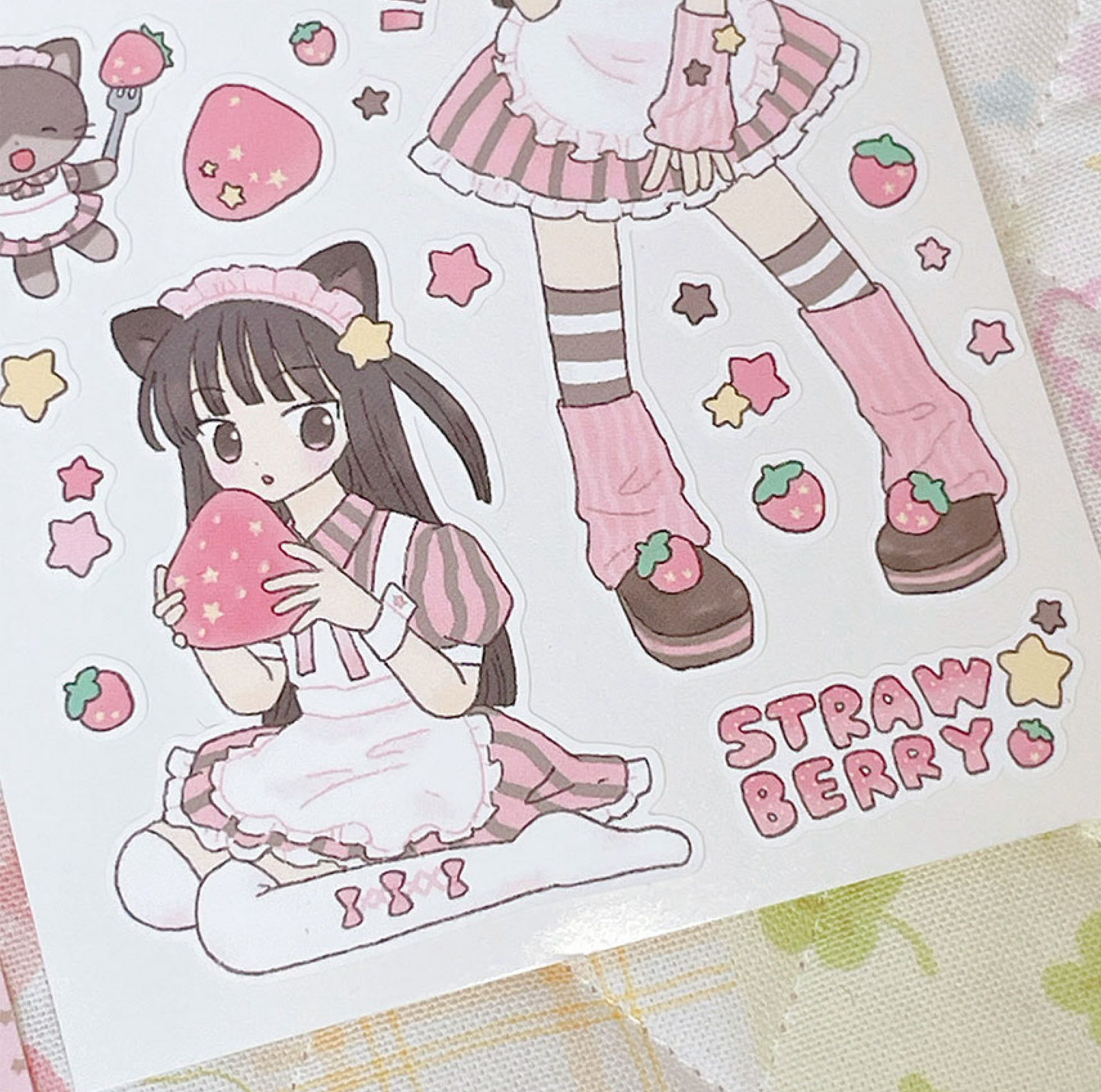 [RY12] NEW Rayeon Fancy 'Strawberry Chocolate' Sticker Sheet Pack (Pack/Singles)